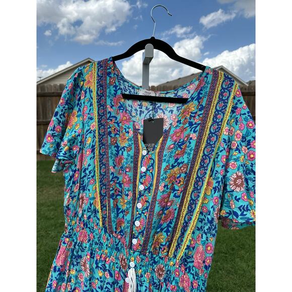 Pinup Fashion Maxi Sealed Dress 20W - Picture 3 of 5